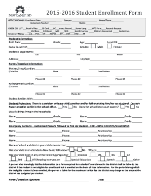 Student Enrollment Form