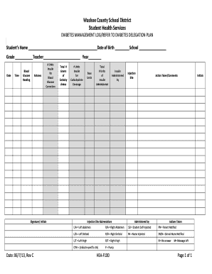 Diabetes Management Log