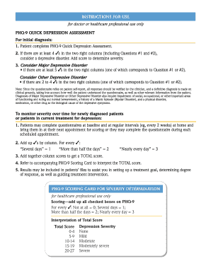 PHQ-9 Quick Depression Assessment