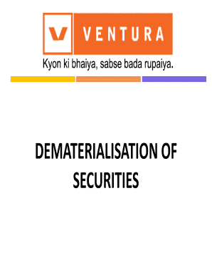 Dematerialisation of Securities Form