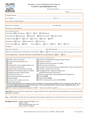 Broker Loan Submission Form