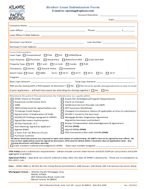 Broker Loan Submission Form
