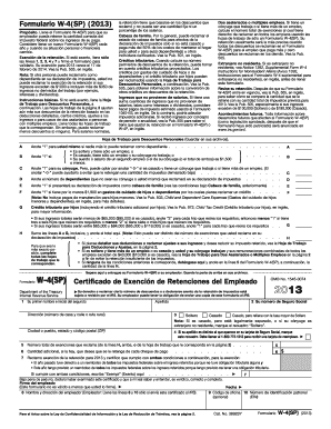Formulario W-4(SP) (2013)