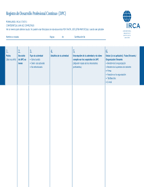 Registro de Desarrollo Profesional Continuo (DPC)