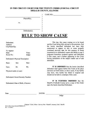 Rule to Show Cause