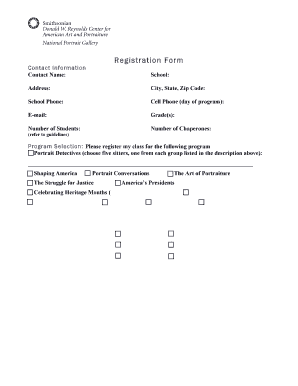 National Portrait Gallery Student Program Registration