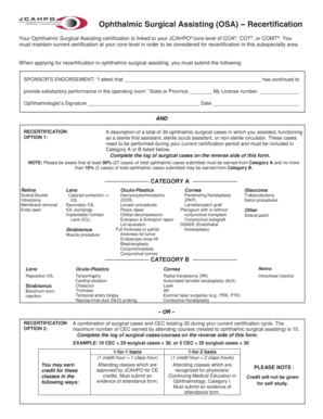 Ophthalmic Surgical Assisting Recertification Form