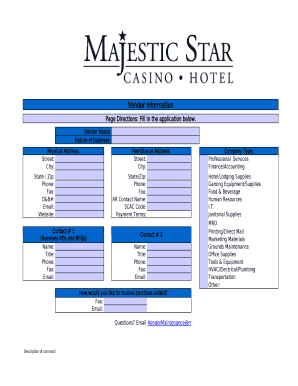 Vendor Information Application