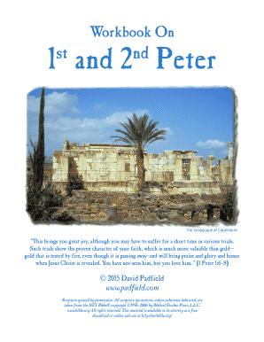 Fillable Online Bible Study Guide on 1 and 2 Peter 1st and 2nd Peter ...