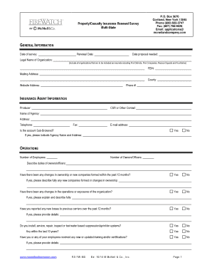 Property/Casualty Insurance Renewal Survey