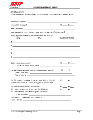 ESIP Risk Management Survey
