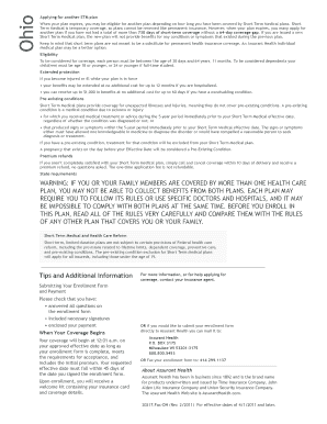 Ohio Short Term Medical Insurance Form