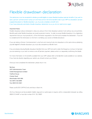 Flexible Drawdown Declaration Form