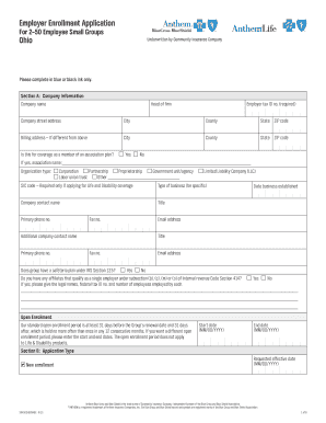Ohio Employer Enrollment Application