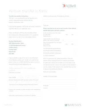 Pension Transfer Authority Form