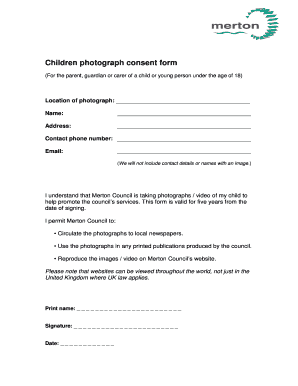 Children Photograph Consent Form