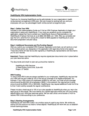 HealthEquity HRA Employer Application