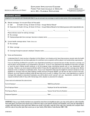 Employee Insurance Waiver Form