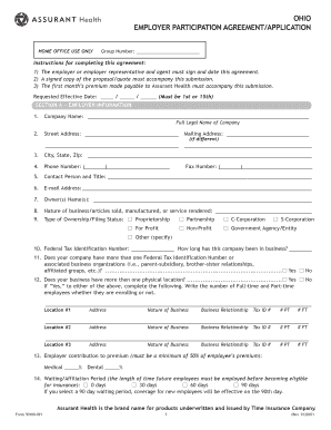Ohio Employer Participation Agreement