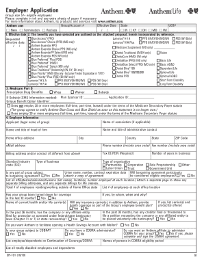 Anthem Employer Application Form