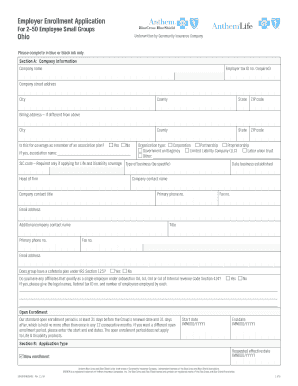 Ohio Employer Enrollment Application