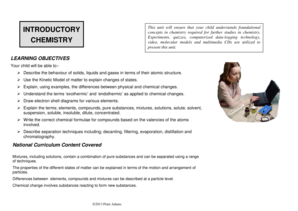 Introductory Chemistry Student Worksheet