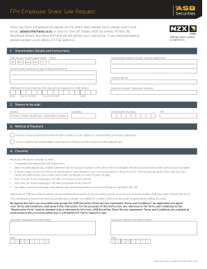 FPH Employee Share Sale Request Form