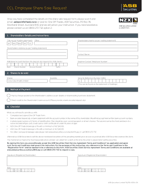 CCL Employee Share Sale Request Form