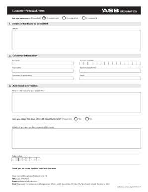 Customer Feedback Form