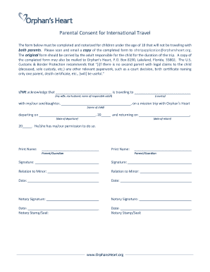 Parental Consent for International Travel