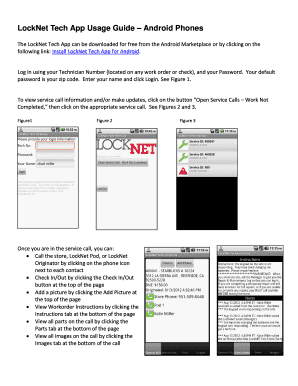 Fillable Online LockNet Tech App Usage Guide Android Phones Fax Email ...