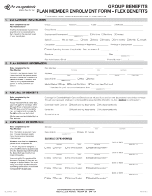 Group Benefits Plan Member Enrolment Form