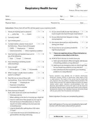 Respiratory Health Survey