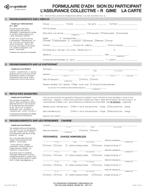FORMULAIRE D’ADHÉSION DU PARTICIPANT