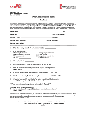 Leukine Prior Authorization Form