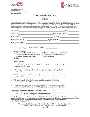 CVS Caremark Erbitux Prior Authorization Form