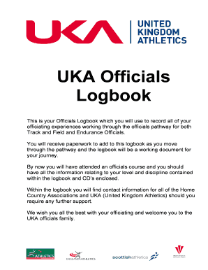 UKA Officials Logbook