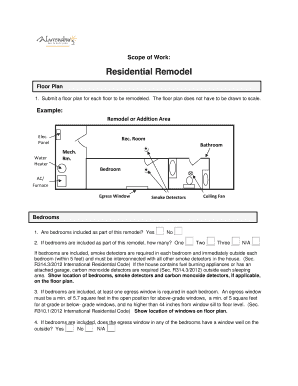 Residential Remodel Building Permit Application