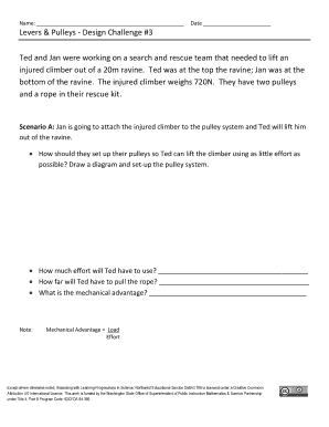 Levers & Pulleys Design Challenge