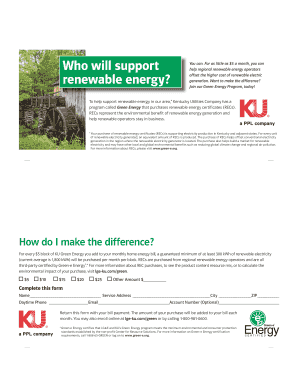Kentucky Green Energy Program Enrollment Form