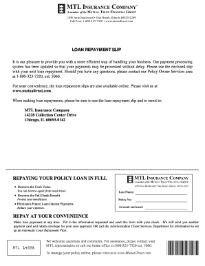 Loan Repayment Slip