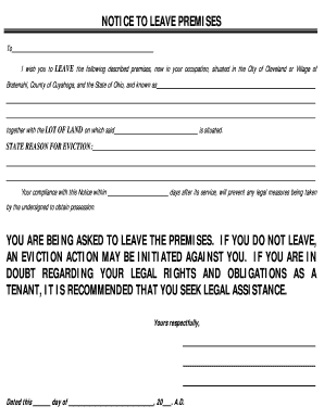 3 day eviction notice form