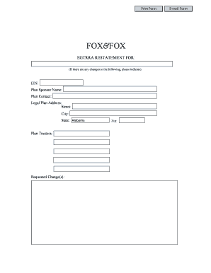 EGTRRA Restatement Form