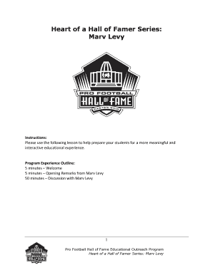 Heart of a Hall of Famer: Marv Levy Lesson Plan