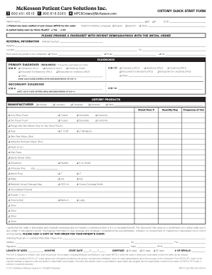 Ostomy Quick Start Form