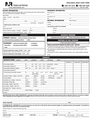 Urological Quick Start Form