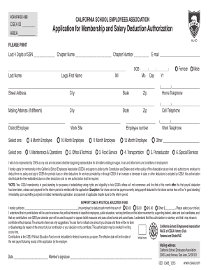 California School Employees Association Membership Application