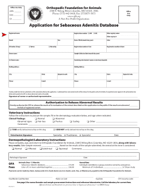 Application for Sebaceous Adenitis Database