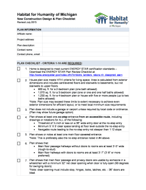 Design Checklist Template - affiliates habitatmichigan