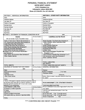 Personal Financial Statement